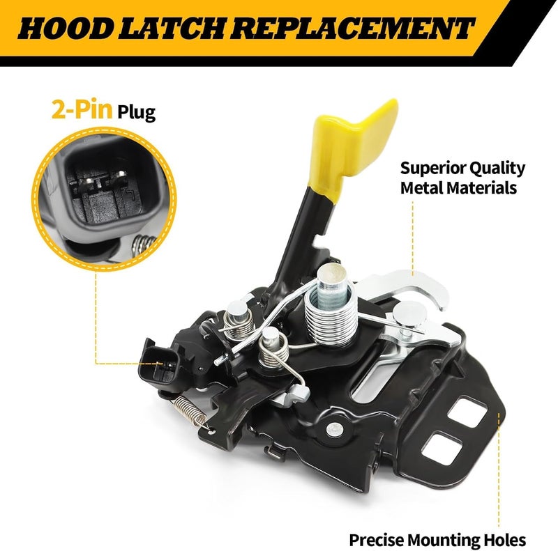 Jecoupoon FR3Z-16700-B Hood Latch Lock Compatible with Mustang 2015-2019 Front Hood Latches FR3Z16700B - Image 5
